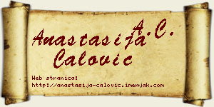 Anastasija Ćalović vizit kartica